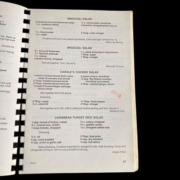 Vtg Cookbook by The Memorial Woman's Club Houston Texas 1992 Spiral 276 Pages - Picture 5 of 8